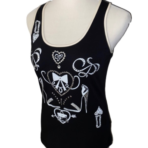 Christine Phillips Embellished Tank Top Size Small - Picture 3 of 8